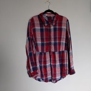 Red plaid top